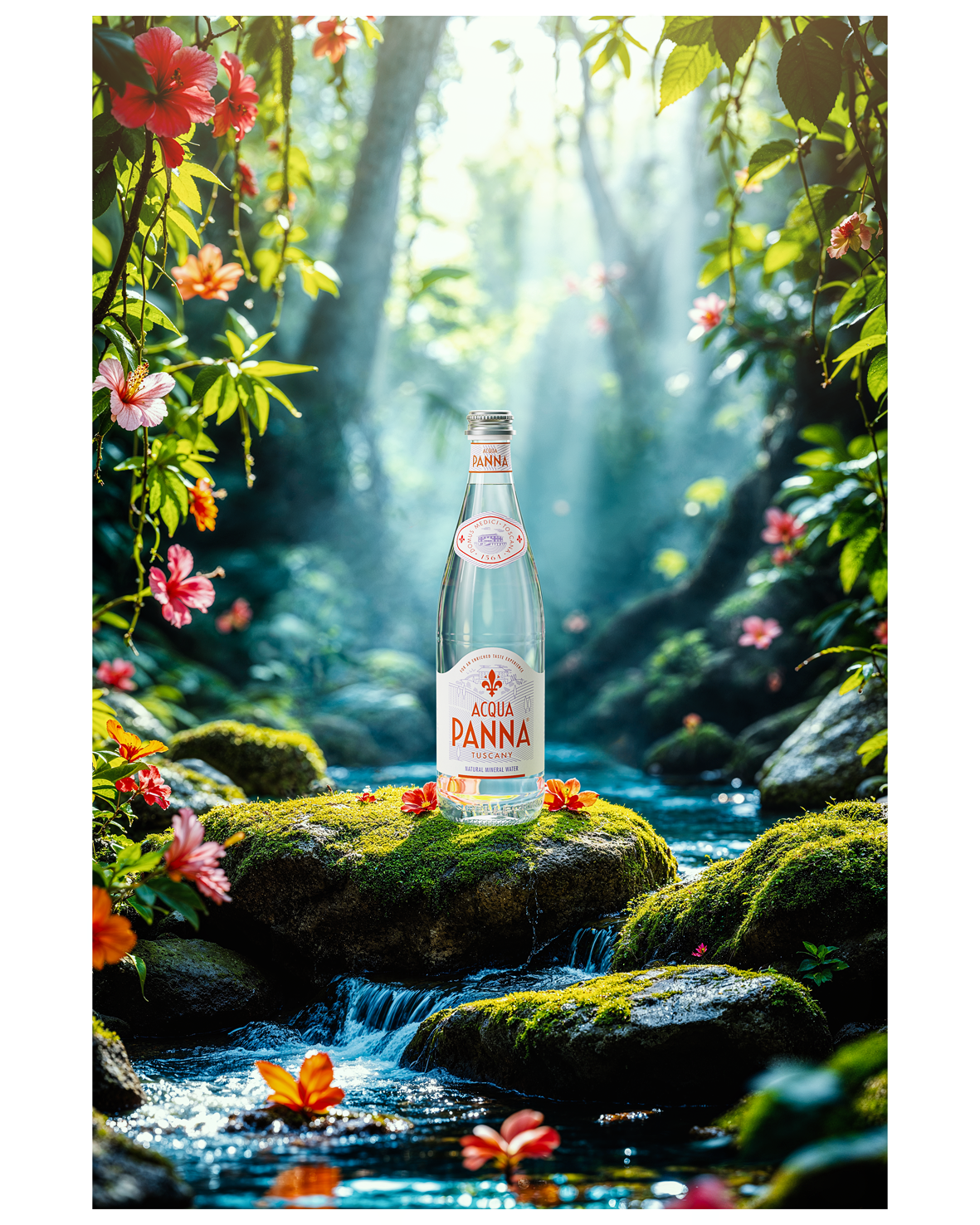 3D illustration in 3ds Max: San Pellegrino water bottle